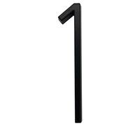 Targa numerica nera da 127 mm, con lettere grandi e moderne, 0-9(Black 1)