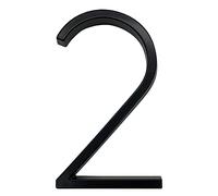 Targa numerica nera da 127 mm, con lettere grandi e moderne, 0-9(Black 2)