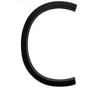Targa numerica nera da 127 mm, con lettere grandi e moderne, 0-9(Black C)