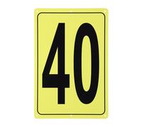 Targa numero 40 per alluminio, 12x8\" rettangolare grande