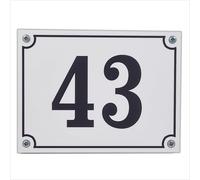Targa Numero Civico Esterno Vintage, 16x12 cm, Personalizzabile, Stampa a Colori Vividi, Protezione UV (Bianco)