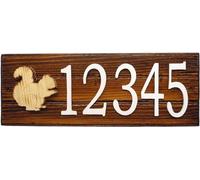 Targa Numero Civico Personalizzato In Rilievo, Numeri E Figure In Legno Resistente Con Trattamento, Varie Misure Componibile 12x23 Alle Intemperie Esterno Ed Interno