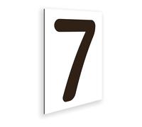 Targa numero per casa esterna alluminio 18 x 25 cm - numerazione porta commerci navi abitative e locali - numeri neri grandi (numero 7)