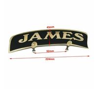 Targa parafango anteriore James in ottone personalizzata per James