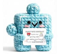 Targa per 40° compleanno all'uncinetto, per donne e uomini, 40 anni, con | 40 anni regali fatti a mano grosso capolavoro peluche per amica, zia, mamma, papà, regalo famiglia felice 40° regalo