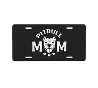 Targa per auto Pitbull Mom 6" X 12" Vanity Auto Car Tag per decorazione anteriore in alluminio per auto, camion o SUV
