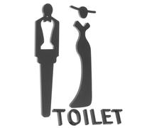 Targa per bagno unisex per porta Segnaletica per bagno in acrilico Decorazione