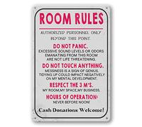 Targa per camera da letto di adolescenti e ragazze, decorazione per porta, stile vintage, decorazione per la casa, poster da parete, in metallo, 20 x 30 cm