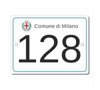 Targa per esterno con numero civico personalizzato in laminato plastico in varie misure - spessore 3.2 mm (Dibond Alluminio Accoppiato)