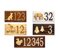Targa per esterno con numero civico personalizzato in Legno Componibile 12x23 - Idea Regalo