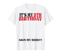 Targa per Festa di Compleanno It's My 11th Birthday Maglietta