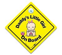 Targa per finestrino auto con scritta "Daddy's Little Girl On Board" (lingua italiana non garantita)