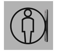Targa per il bagno, Targa per il bagno, 7" HX 7,9" L - Cartelli for WC tridimensionali cavi 3D maschili e femminili/C(A)