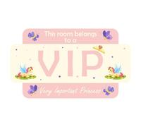 Targa per porta camera da letto VIP per bambini