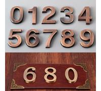 Targa per porta con numero civico 3D, in resina ABS, resistente alla | Cassetta delle lettere in bronzo, 50 x 35 mm, 0