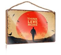 Targa per porta per la casa, divertente Think, Live, More: Abbrace Adventure. Decorazione per la casa Liquidazione Decorazione per la casa (23 x 35 cm)