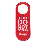 Targa per porta riutilizzabile in pelle PU con scritta "Do Not Disturb", reversibile, si prega di appendere per sala riunioni, facile da appendere con scritta "Do Not Disturb"