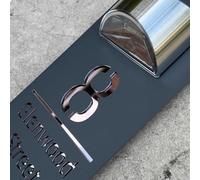 Targa per porta, targa con numero civico personalizzabile, luce solare a LED moderna, targa per indirizzi, targa 3D con taglio laser, nome della strada, per porte esterne, colore nero e oro rosa