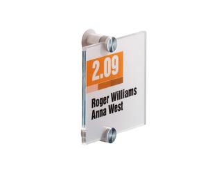 Targa per porte/pareti Crystal Sign - 10,5 x 10,5 cm - Durable