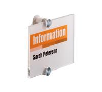 Targa per portepareti Crystal Sign - 14,8x10,5 cm - Durable