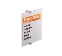 Targa per porte/pareti Crystal Sign - 21 x 21 cm - Durable