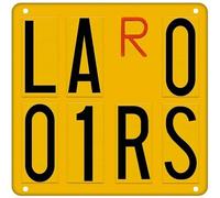 Targa per uso provvisorio Personalizzabile in Alluminio per Macchine Operatici Trainate e Rimorchi Agricoli in Versione Italiana - Targa con pellicola catarifrangente con Lettera R rossa inclusa