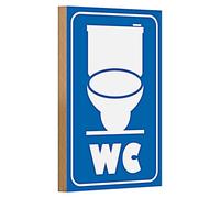 Targa per WC, classica, per interni ed esterni, 12 cm x 18 cm