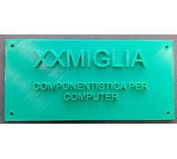 Targa Personalizzabile sia il Colore che il Nome in PLA