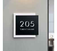 Targa Personalizzata A Doppio Strato Con Numero Civico Moderno Per Ufficio, Targa Con Indirizzo Intagliata In Acrilico 3D Personalizzata, Targhetta Per Porta Per Casa, Hotel, Appartamento(Color 3)