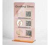 Targa personalizzata con codice QR a pagamento Venmo Holder Instagram Social Media Acrilico personalizzato Salone di bellezza Parrucchiere Estetista Ristorante Targa (Multicolore)