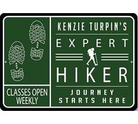 Targa personalizzata con consigli di esperti escursionisti decorazione per area relax escursionistica insegna in metallo