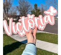 Targa personalizzata con nome rosa, targa decorativa in legno 3D personalizzata for camera da letto, matrimonio, decorazione for la casa, vari colori e font