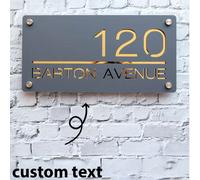 Targa personalizzata con numero civico e indirizzo stradale, moderna targa con nome per porta, placca da parete esterna in acrilico, effetto galleggiante 20*10 cm (8*4 pollici),10*5 cm (4*2 pollici),5