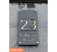 Targa personalizzata con numero civico e indirizzo stradale, moderna targa per porta con nome, placca da parete esterna in acrilico 15*30 cm (6*12 pollici),20*40 cm (8*16 pollici),25*50 cm (10*20 poll