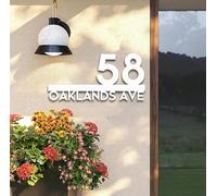 Targa Personalizzata Con Numero Civico Per Esterni - Targhette Moderna Personalizzata Con Indirizzo Civico Targa Per Porta Da Parete, Targhette In Acrilico Per Porta Per La Casa(White,18in)