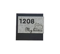 Targa personalizzata con numero civico personalizzato segno creativo decorazione per porta d'ingresso Design unico schizzo durevole targa per la casa in metallo