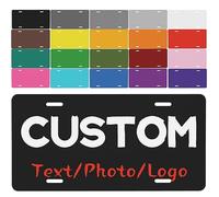 Targa personalizzata Etichetta per auto addensata personalizzata con testo, immagine, foto, logo, nome - Etichette per auto personalizzate in metallo e alluminio da 6 x 12 pollici
