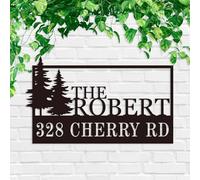 Targa personalizzata in metallo con numero civico, decorazione da parete unica per la casa, regalo premuroso per i propri cari per Natale e inaugurazione della casa