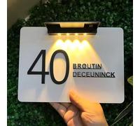 Targa Personalizzata Moderna 3D Con Numero Civico E Luce Solare, Targa Personalizzata Con Numero Civico Per Esterni, Targhetta In Acrilico Impermeabile Per Porta Di Casa O Giardino