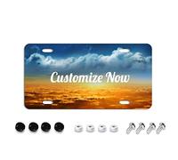 Targa personalizzata per la parte anteriore dell'auto Personalizzata, Aggiungi le tue personalizzate Testo, Immagine, Foto, Logo Art Design Etichette auto per auto Targhe anteriori 6 x 12 pollici