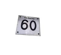 TARGA PLASTICA. 15x15 CM numero civico 4 fori,palazzo INCISO nero su bianco,stanza porta CASA PERSONALIZZATA, UFFICIO 1 PORTACHIAVI