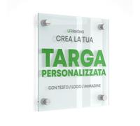 Targa plexiglass personalizzata esterno 50x30 cm