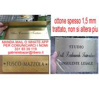 targa Porta Nome Ottone trattato scegli misura targhetta artiginale Door plate