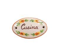 TARGA PORTA PER BED BREAKFAST IN CERAMICA VIETRI PERSONALIZZABILE FATTA A MANO