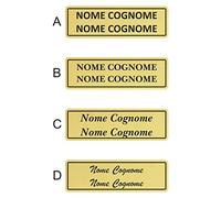 Targa Posta Alluminio con Biadesivo | Personalizzabile 1-4 Righe | Resistente Esterno & Interno | Targa Cassetta Postale (Alluminio Colore Oro, Misura 70x20mm)