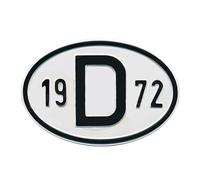 Targa posteriore d'epoca 1972 - 19D72 D Origin per maggiolino Volkswagen clas...