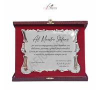 Targa Premio Maestro Regalo Fine Anno con Astuccio e frase personalizzata