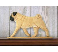 Targa Pug Decorativa Da Parete Fawn