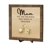 Targa puzzle personalizzata con nome in legno con scritta "You Are The Piece That Hold Us Together", regalo per la festa della mamma, puzzle con nomi per bambini, regali per la mamma da figlia e