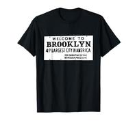 Targa retrò con scritta "Welcome to Brooklyn" Maglietta